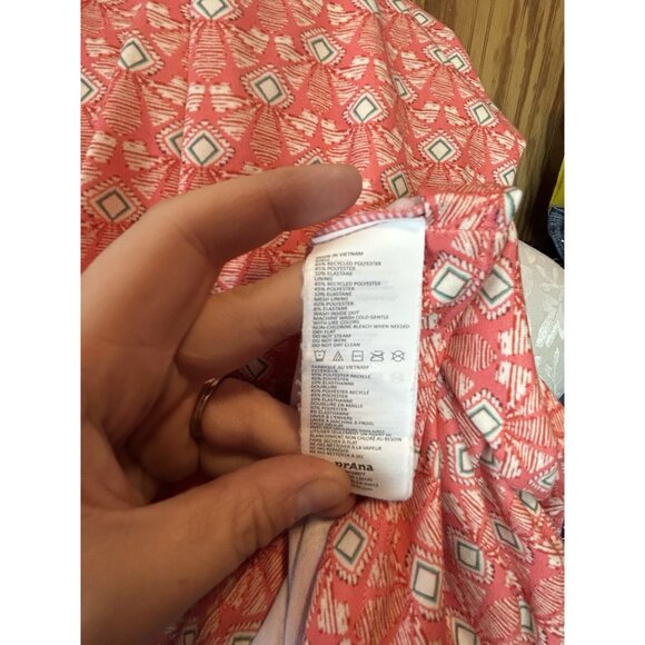 PrAna Summer Peach Aztec Print Cali Racerback Dress Built in bra Sz XL Stretch - Picture 10 of 10